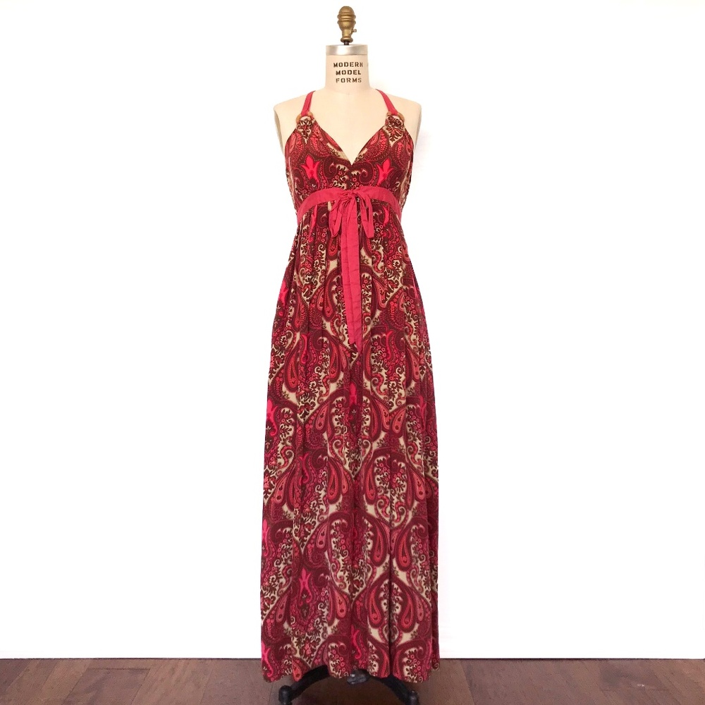 TRACY REESE - Long Paisley Printed Silk Dress
